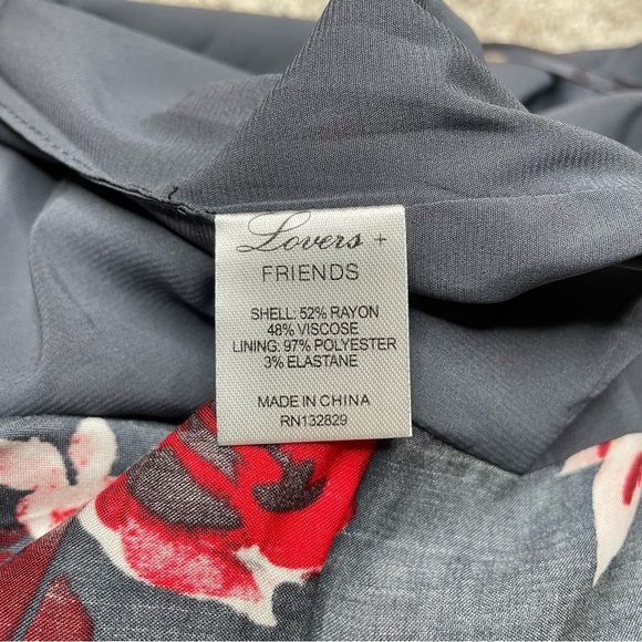 Lovers + Friends Gray and Red Floral Mini Dress - Picture 8 of 12